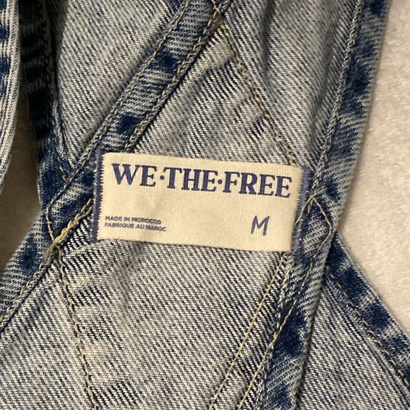 NWT FP We The Free Bibs. Ziggy Denim Overall Straight Leg. Sz. M - Picture 12 of 16